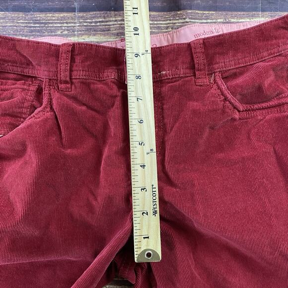 Sonoma Life+StyleWomens 10 Corduroy Pants Red Straight Leg Modern Fit - Picture 9 of 10